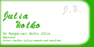 julia wolko business card